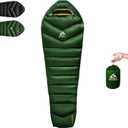 Down Backpacking Sleeping Bag 620FP, Lightweight Sleeping Bag for Adult Backpacking, Hiking, Camping. with Compression Bag.