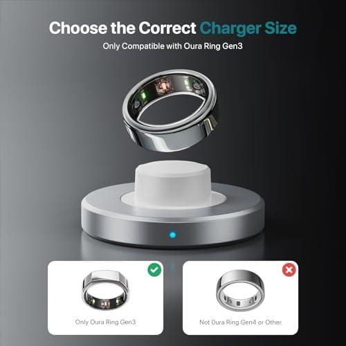 Compatible with Oura Ring Gen 3 Charger - Size 7