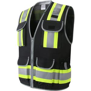 UNINOVA Surveyor Safety Vest Reflective for Men, Class 2 Heavy Duty Safety Vests Reflective with Pockets and Zipper (XX-Large-3X-Large) UNINOVA Surveyor Safety Vest Reflective for Men, Class 2 Heavy Duty Safety Vests Reflective with Pockets and Zipper (XX-Large-3X-Large)