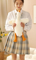 CottonStar Goose Stuffed Animal 20 Inch Plush Toy, 1.4 lbs Cute Duck Stuffed Animal, Plush Soft Plushies Pillow Doll Toys, Gift for Anxiety Kids and Friends, White