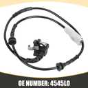 Downhill 1 PC ABS Wheel Speed Sensor, Durable Rear Left and Right Anti-Lock Sensor, Compatible with Peugeot 307 308 408 Accessories, Replacement#4545L0 454508 9665386880 (Black)