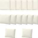 14PCS Patio Cushion Covers,Patio Seat Protectors Splash-proof, Washable Outdoor Couch Cushion Covers Replacement with Zippers, Slipcovers Sofa Chair Cover(Beige,Cover Only,24 x 24 x 3.15 inches)