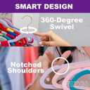 MIZGI Premium Velvet Hangers (50 Pack) - Heavy Duty, Non Slip Felt - Ivory, Chrome Hooks, Space Saving Suit Hangers