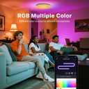 Smart LED Ceiling Light Flush Mount,16 Inch RGB, Dimmable 3000K-6500K, Night Light 2000K, Compatible with Alexa, Google, Tuya, 15.8Inch-1Pack