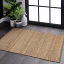 Hausattire Jute Woven Rug 2'x3' - Natural, Hand Braided Boho Entry Area Rugs for Kitchen, Living Room | Small Farmhouse Indoor Outdoor Decorative Mat for Patio, Entryway Front Door Mats - 24x36 Inches