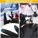 LMLALML Winter Gloves Women Cycling Gloves Waterproof with Touch Screen for Driving Running Workout Hiking Sports (Medium, Black)