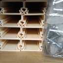 Cord Cover Wall, 157in Delamu Cord Hider Wall Mounted TV, Wire Covers for Cords Cable Management, Cable Raceway Cable Hider Concealer, Cable Cover Wire Hider to Hide Cords, 10XL15.7W0.95H0.55in Beige