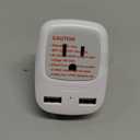 TESSAN European Travel Plug Adapter, Europe Power Adaptor with 2 USB Ports, International Type C Outlet Charger to Most of EU Iceland Spain Italy France Germany (Not a Voltage Converter) (2.6*2.8*2.3 inch)