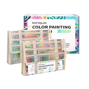 Joyask Gel Pens For Coloring, 168 Pack Colored Pens for Black Paper & White Paper, 0.6MM Fine Point Pens for Coloring, Writing, Drawing, Journaling, Note Taking, Office, Home