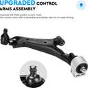 Front Lower Control Arm w/Ball Joint for Chevy Equinox 2010-2017, GMC Terrain 2010-2017, Suspension Kit 524-157 524-158, 2 PCS