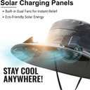 Hat with Fans Solar Power, 2-in-1 UPF 50+ Wide Brim Sun Hat, Fishing Essentials for Camping Hiking Beach Summer Safari