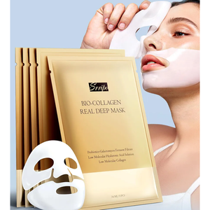 Radiant Glow Collagen Face Mask - Real Deep Overnight Face Masks Skincare with Hyaluronic Acid, Galactomyces Ferment & Vitamin E, Facial Mask for Hydrating, Firming, Plumping & Anti-Aging - 34G x 5Ea