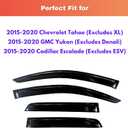 Rain Guards Window Visors for 2015-2020 Chevy Tahoe & GMC Yukon