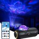 Glocusent Star Projector: 60 Soothing Sounds White Noise Sound Machine with HiFi Bluetooth Speaker for Bedroom - Galaxy Projector Work with App(2.4Ghz WiFi), Gifts for Adults Kids Birthday (Black)