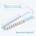 Mahjong Racks with Pushers 4PCS Set Majiang Tile Holder Acrylic Mahjong Racks Accessories and Gifts (Glitter Blue)
