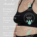 Bodily Everything Bra for Pregnancy, Nursing & Breastfeeding, Soft, Stretchy, Maternity & Sleep Bra with Nursing Access (Black)
