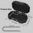 Diyife Portable Safe Box, [Waterproof] Travel Safe Lock Box with Code, 4 Digit Combination Lock Anti-Theft Lock Box with Removable Chain, Portable Lockbox for Beach Outdoor Dorm Hotel Home
