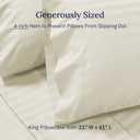 CALIFORNIA DESIGN DEN Soft & Silky 500 Thread Count 100% Cotton Sateen, Cool & Smooth with A Classic Opening, Set of 2 King Pillow Cases (Damask Stripe - Ivory)