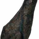 Resin Frog with Gold Crown, Patina Finish