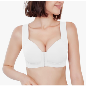 FallSweet Front Close Bra for Women Push Up Wirefree Bra Seamless No Dig Comfort Brassiere Size 40/90
