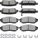 Ceramic Pads Kits,SCITOO 8pcs Brakes Pads Set fit For INFINITI For FX35,For FX37,For FX45,For G25,For G35,For G37,For M37,For M56,For Q40,For QX50,For QX70,For Nissan For 350Z,For 370Z,For Murano