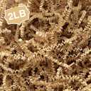 2LB Crinkle Paper Shred Filler for Gift Box Basket on Holiday Party(Kraft)
