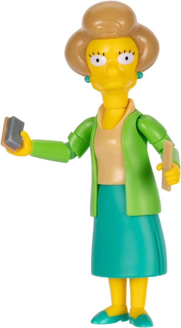 The Simpsons Action Figures 5-Inch Edna Krabappel with Chalk and Ruler