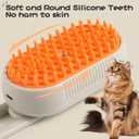 2 x Cat Steam Brush for Shedding, Self Cleaning Steamy 3 in 1, Spray Silicone Massage Comb, Hair Removal Tool with Handle Multifunctional Grooming Brush for Cats Dogs (White)