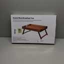 Extra Large Folding Bed Tray Table, 22 x 14 Acacia Wood Breakfast Tray, Food Serving Tray with Legs for Eating in Bed