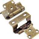 1/2" Overlay Partial Wrap Kitchen Cabinet Hinges, Antique Brass Self Closing Cabinet Hinge for Kitchen Cabinet Doors,50 Pack (25 Pairs)