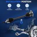 MAXFAVOR CV Axle Front Fit for VW Passat 1998-2003 2004 2005