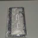 Fashion Handmade 4 Holes Black Crystal License Plate Frames,Premium US Universal Bling License Plate Holder,Waterproof Rhinestone License Plate Cover(1 Frame)