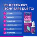 Hyland's Dry Ear Relief Oil, Relieve Ear Irritation Fast, for Itchy and Dry Irritated Ears, Ages 2 and up, Day and Night Drops, 0.5 Ounce