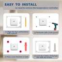 Gedreew Large Thermostat Lock Box Cover with Key, Clear Thermostat Cover with Lock Compatible With Honeywell Home Thermostat On Wall, AC Lock Box Cover with Key Fits Thermostats 5"H x 6" W or Smaller