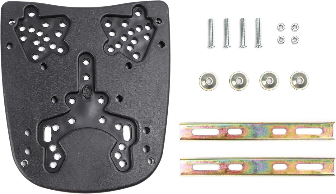 Universal Motorcycle Rear Tail Box Base Plate inPlastic Material Adapter for Motorcycle Rear Luggage Rack Trunk,Black Color Trunk Floor Panel Universal Motorcycle Rear Tail Box Base Plate inPlastic Material Adapter for Motorcycle Rear Luggage Rack Trunk,Black Color Trunk Floor Panel