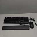 RedThunder K10 Wired Gaming Keyboard and Mouse and Wrist Rest Combo, RGB Backlit, Mechanical Feel Anti-ghosting Keyboard + 7D 7200 DPI Mice+Soft Leather Wrist Rest 3 in 1 PC Gamer Accessories(Black)