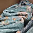 Washable 10x12 Large Teal Teal Boho Living Room Rug - Soft Floral Area Rugs for Bedroom Under Bed, Dining Room Under Table Non Slip, Low Pile & Stain Resistant Carpet