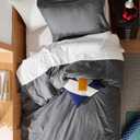 Bedsure Dark Grey Duvet Cover Queen Size - 3 Pieces Prewashed Cotton-Like Polyester Soft Bedding Set, Includes 1 Duvet Cover 90x90 Inches with Zipper Closure & 2 Pillow Shams, Comforter Not Included