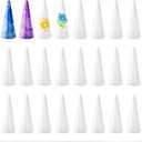 Lyellfe 24 Pieces Foam Tree Cones, Foam Cone for Crafts, 2.8 x 7 Inch White Polystyrene Christmas Tree Model Craft Supplies for DIY Home, Table Centerpiece