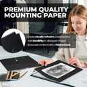 Dunwell 9x12 Art Portfolio Binder (3-Pack, Black), Includes Mounting Paper, Portfolio Binder for Artwork, 9 x 12 Art Folder, 24 Pockets Display 48 Pages, Acid-Free Poly Presentation Book