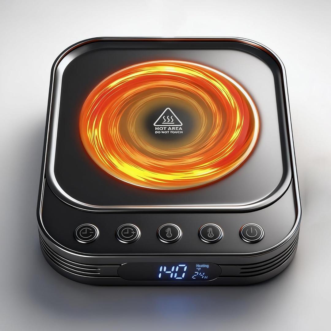 Sourdough Starter Warmer Mat with 24H Timer & Memory Function, Precise 1F Thermostat Control (70-140F), Perfect Bread Fermentation Mat for Home Baking (Black)