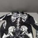 ALBIZIA Women's Skull Skeleton Halloween Costume Jumpsuit Bodysuit Cosplay Bodysuit Outfit, L-XL