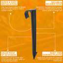 1/2-Inch Irrigation Tubing Hold-Down Anchor Stakes, 1 x 6-Inch, 32-Pack for Garden Ground Securing Hoses