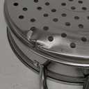 ZENFUN Steamer for Cooking, 2 Tier Stack and Steam Pot Set With Glass Lid, Stainless Steel Double Handle, 11 Inch (Thickened)