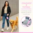 Dog Treat and Poop Bag Holder for Leash, 2 Waterproof Zipper Pouches for Pet Walking Accessories, with Dispenser, Training Clicker and 1 Free Roll (Pink)