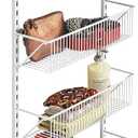 ClosetMaid 97535 Wall or Door Adjustable (8) Basket Organizer, 6.614-Inch D x 77.165-Inch H x 17.992-Inch W, White