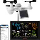 VEVOR YT60234 WiFi Weather Station 7-in-1, Weather Stations WiFi Indoor Outdoor, 7.5" Color Display for Weather Forecast, Temperature, Humidity, UV, Air Pressure, Wind Speed&Direction, Rain, Alarm