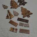 Cinnvoice 6 Pcs Wooden Christmas Trees Tabletop Decor Rustic Wood Christmas Trees Xmas Centerpieces Table Wooden Signs Farmhouse Table Home Decor for Home Office Farmhouse (Classic)