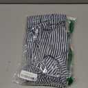 Women's Comfy Pajama Loose Casual Drawstring Lounge Pants - Striped Print Stretch Wide Leg (X-Large, Blue)