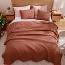 WRENSONGE King Size Quilt-3 Pieces Lightweight Autumn Leaf Fall King Quilt Bedding Set for All Season, Soft Coverlet with 2 Pillow Shams Suitable for Bed & Couch